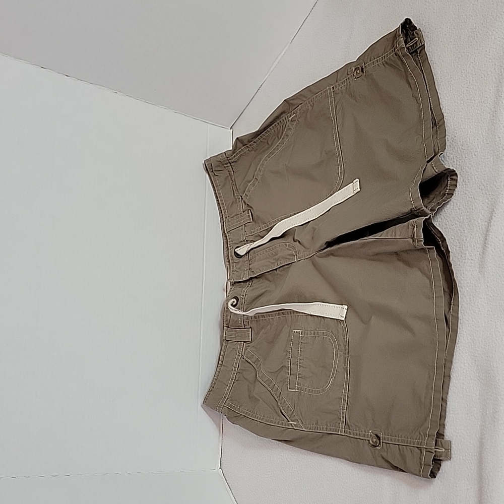 Tommy Hilfiger Women's Tan Khaki Drawstring Chino Shorts, 12